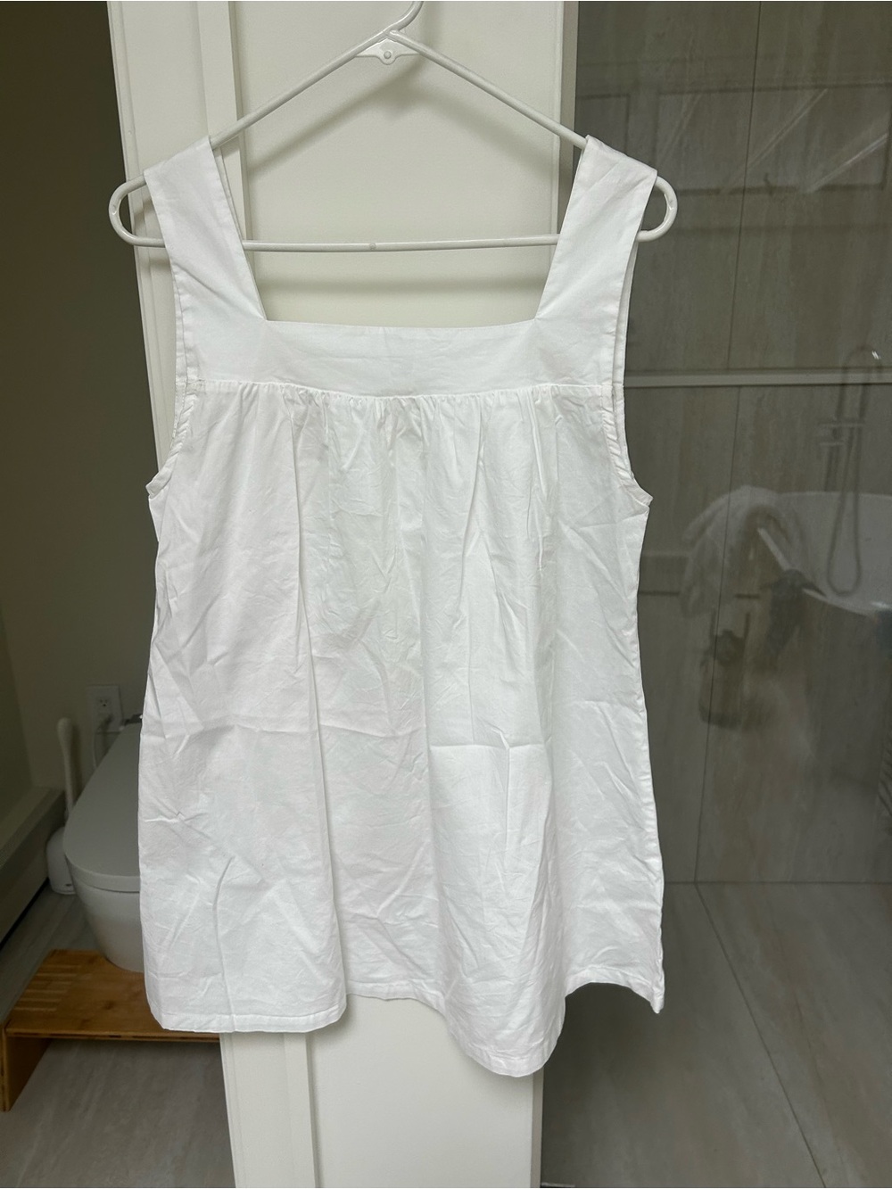 WeWoreWhat White Square-Neck Sleeveless Tank Dress